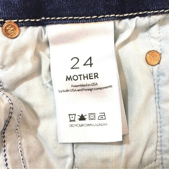 MOTHER The Looker Dark Grafitti Distressed Jeans - Picture 13 of 16